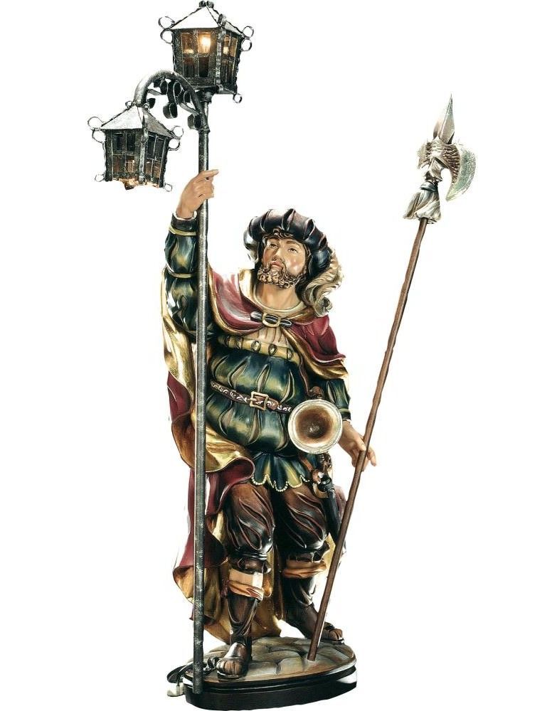 Königswache mit Hellebarde Statue aus Holz