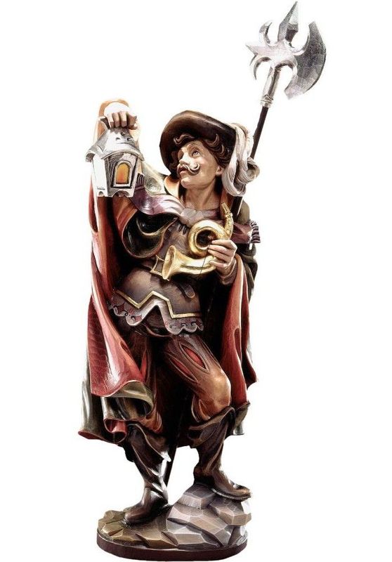 Statue de veilleur de nuit en bois