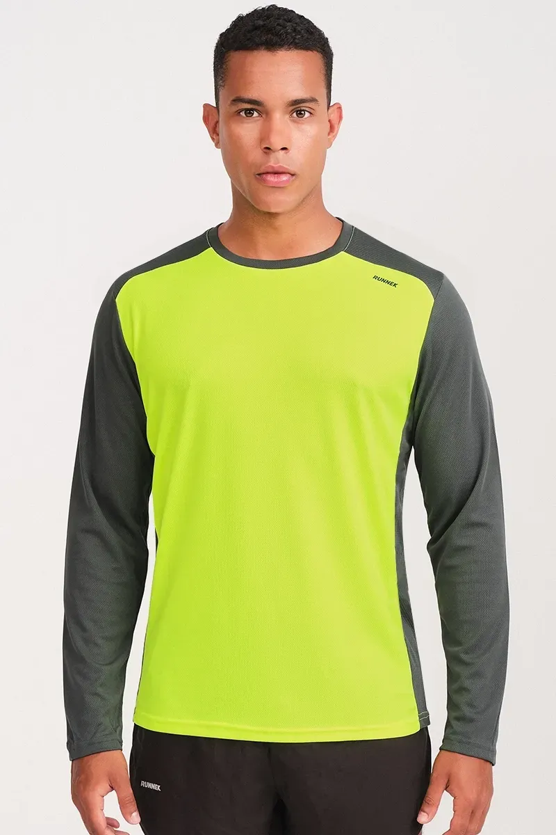 Camiseta técnica de manga larga Dry Fit Ethilo para hombre