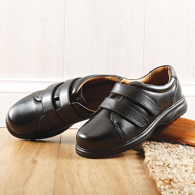Sandpiper Troy Black Leather Mens Shoes