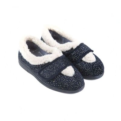 Sandpiper Selina Black Sparkle Ladies Slippers