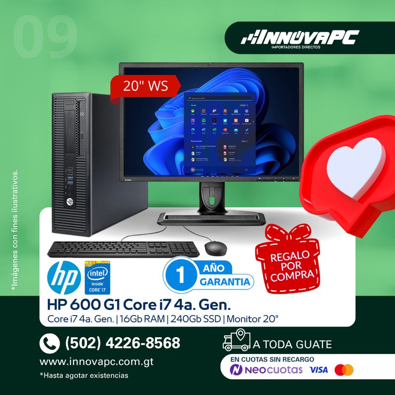 Combo HP 600 G1 Core i7 4a. Gen