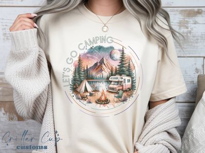 Retro "Let's Go Camping" T-Shirt
