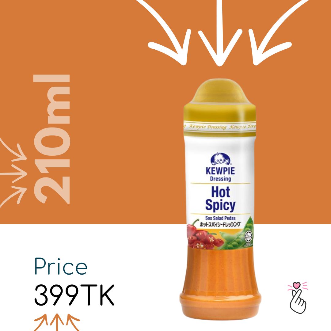 Kewpie Salad Dressing 210ml – Hot Spicy (Expiry: 21/11/2026)