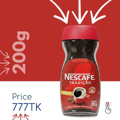 Nescafe 200g – Tradição Forte (Expiry: 01/02/27)