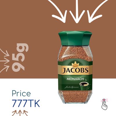Jacobs Monarch Coffee 95g Jar - Expiry Dec 2026