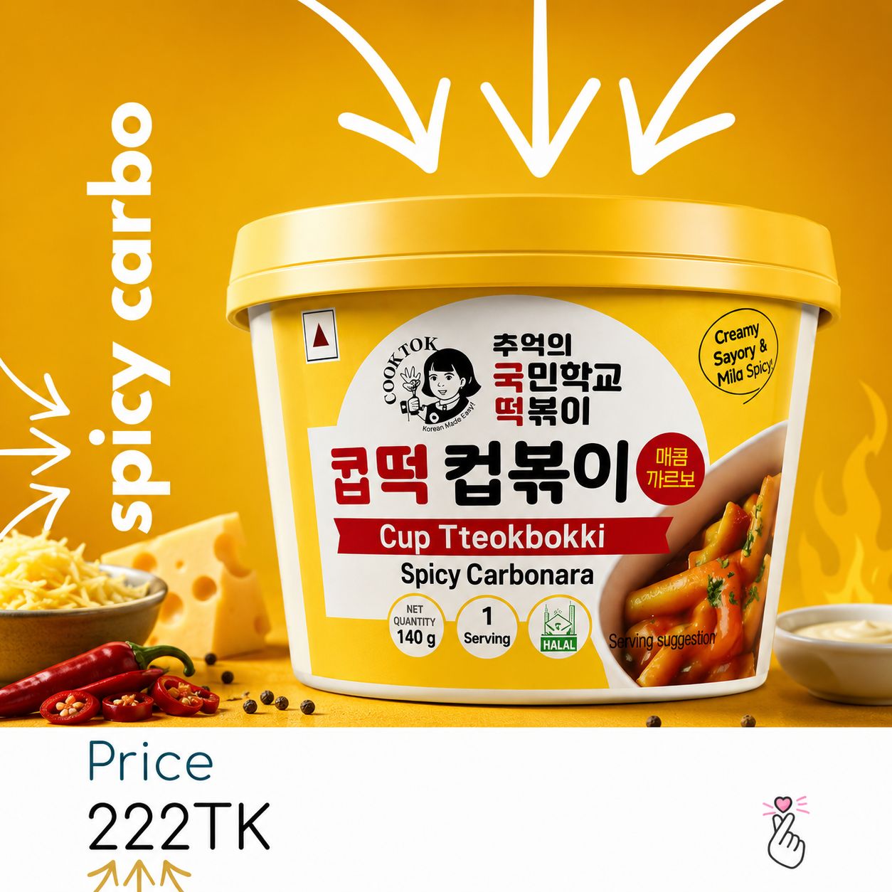 [BOWL] Cook-Tok Spicy Carbonara {Expiry Aug26}