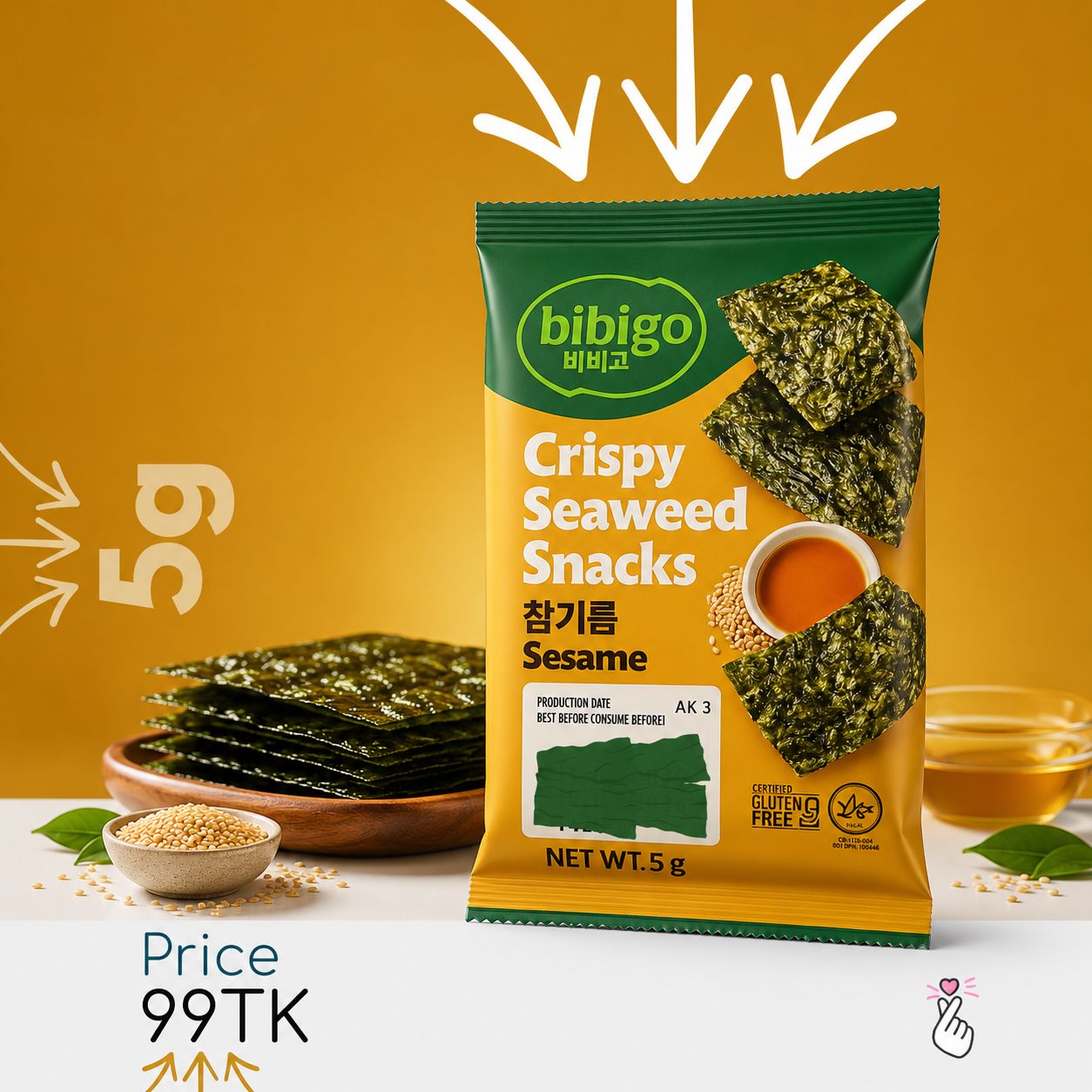 BIBIGO Sesame - Seaweed Snacks