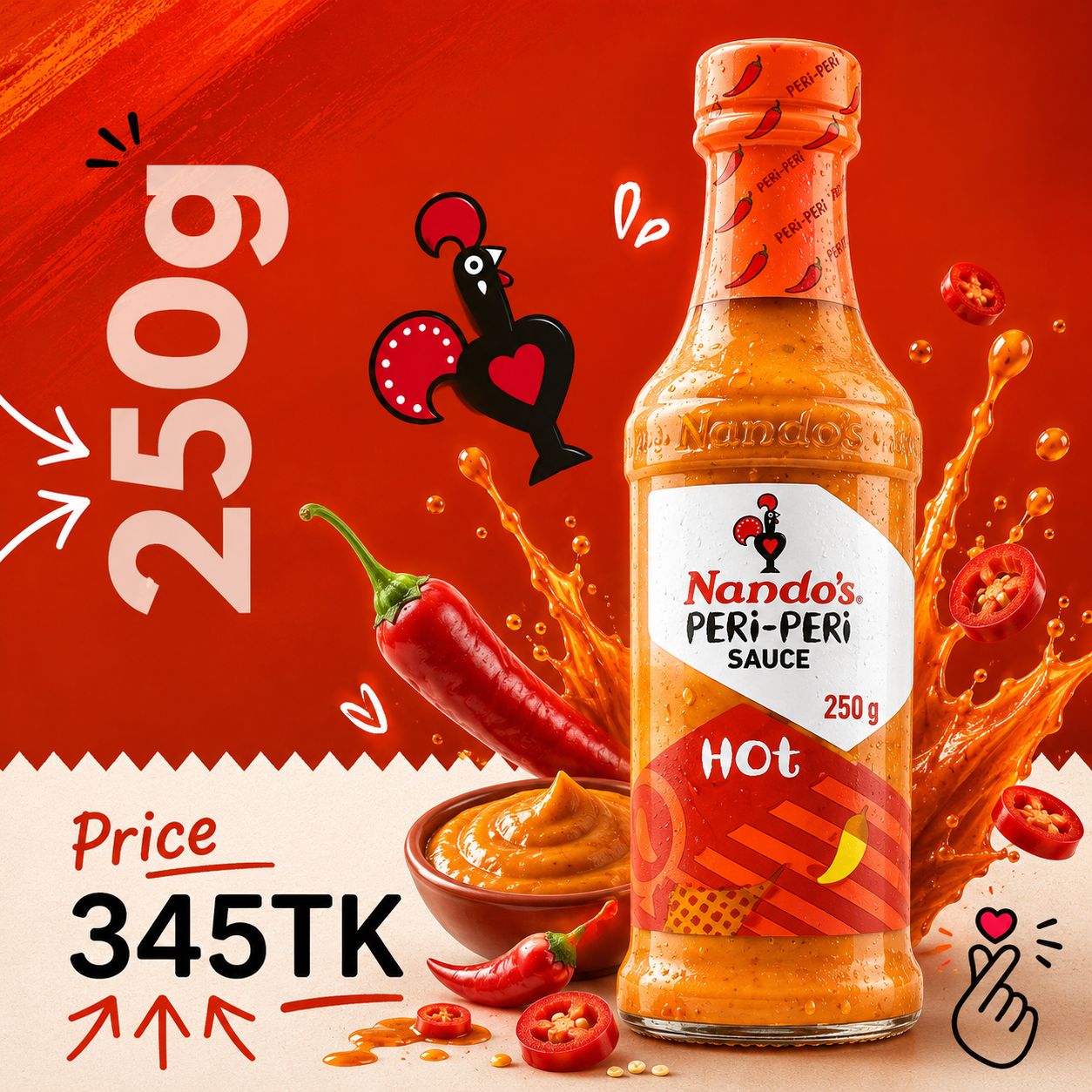 Nando’s Peri Peri Sauce 250g - ExpiryApr2027 - HOT