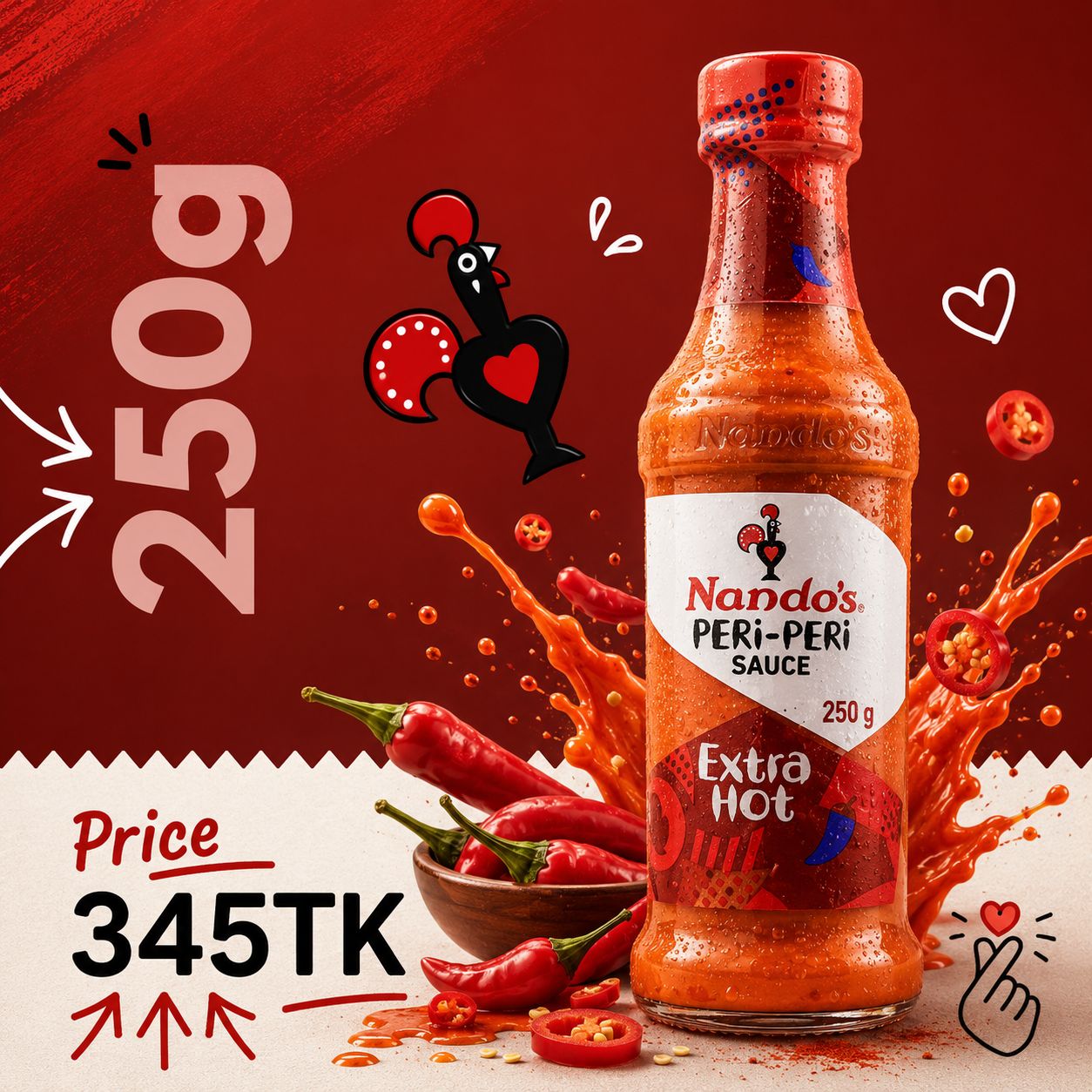 Nando’s Peri Peri Sauce 250g - ExpiryMay2027 - EXTRA HOT