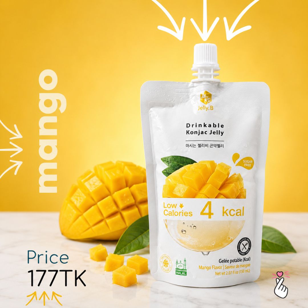Jelly B Drinkable Konjac Jelly - 150ml Pouch (Halal) - Mango