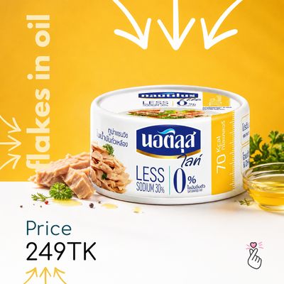 Nautilus Lite Tuna Can - Flakes in Soybean Oil