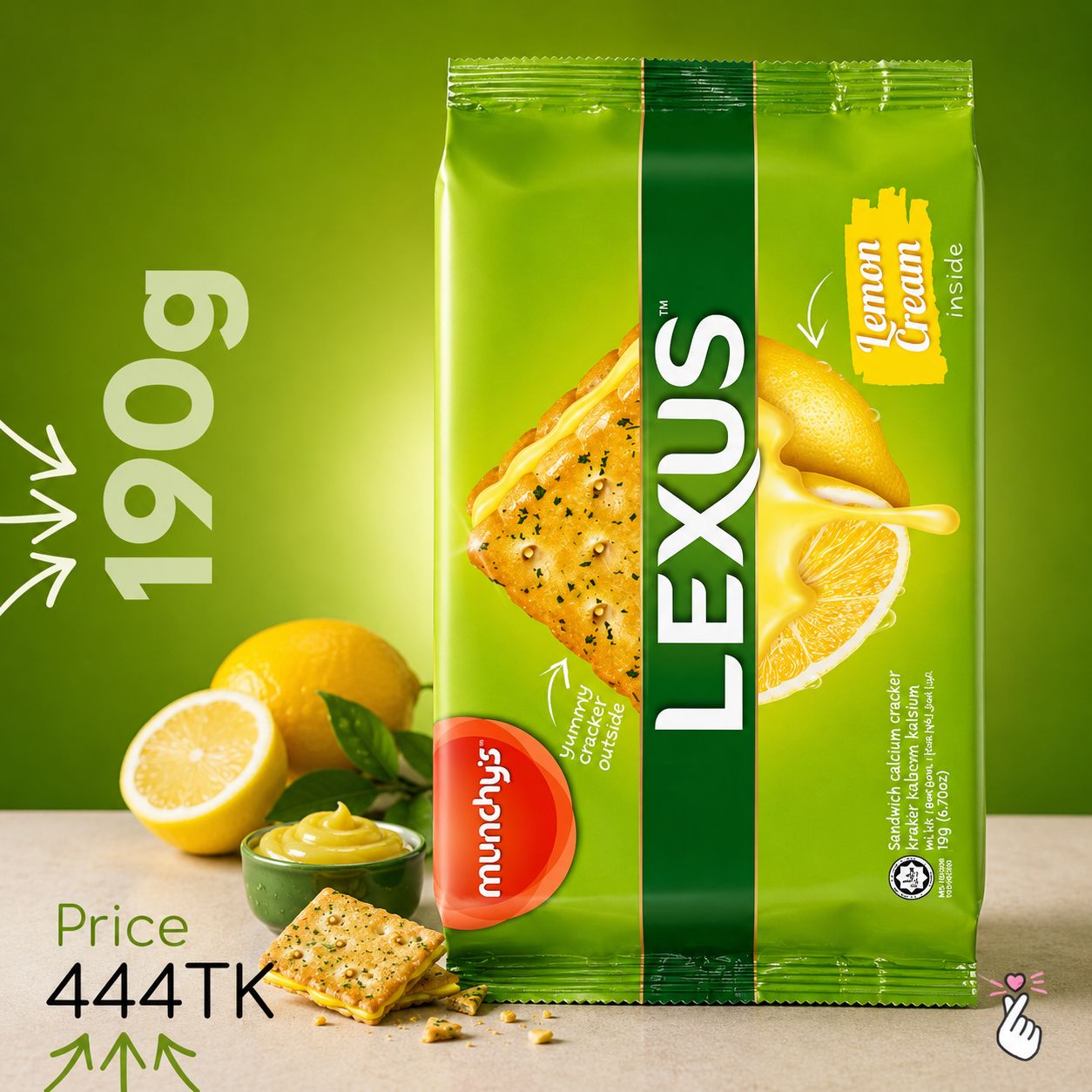 Lexus Cream Biscuits 200g Malaysia - Lemon Cream