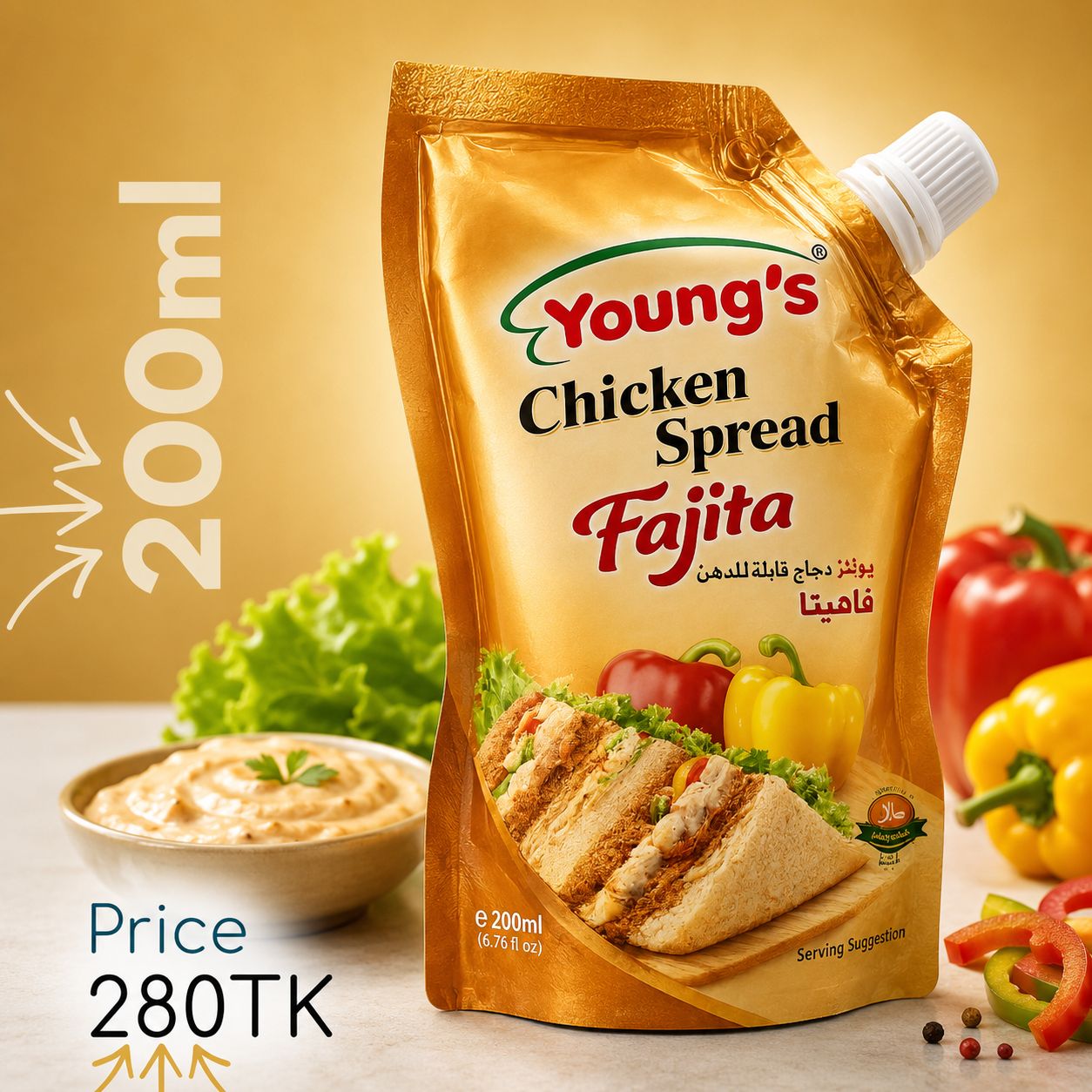 Young's Pouch 200ml - Chicken Spread - Fajita
