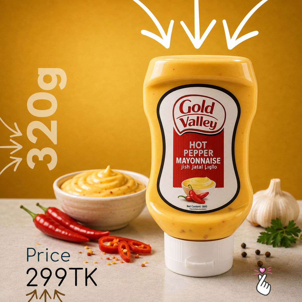 Gold Valley Hot Pepper Mayonnaise 320g