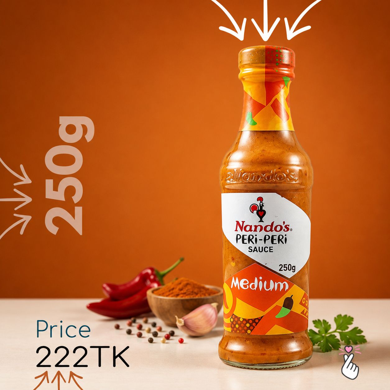Nando’s Peri Peri Sauce 250g - Expiry 28Aug2026 - MEDIUM