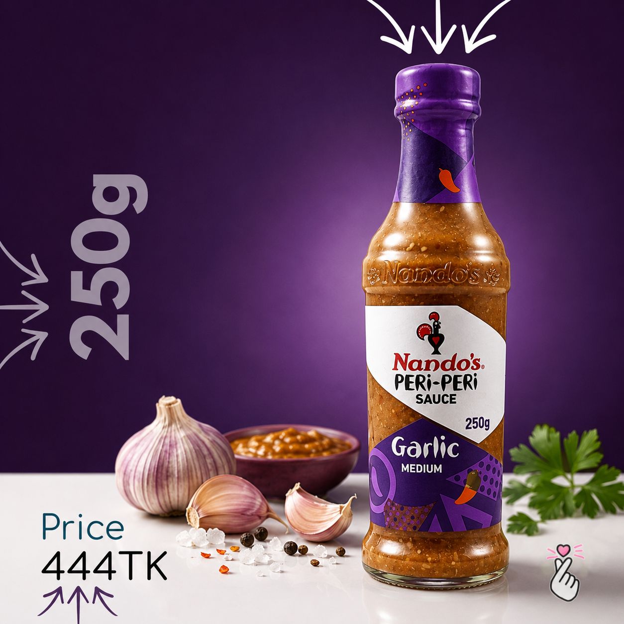 Nando’s Peri Peri Sauce 250g  - ExpiryMay2027 - GARLIC