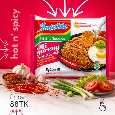 Indomie Hot n' Spicy (Expiry: 3rdOct 26)