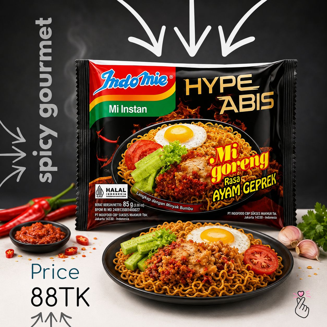 Indomie Spicy Gourmet (Expiry: 02ndNov 26)