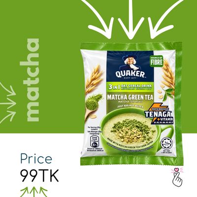 <Dk60> Quaker Sachets - 3in1 Matcha Green Tea