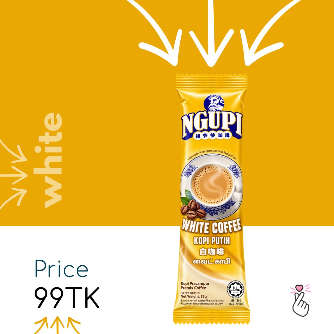 <Dk37> Ngupi Sachets - 3in1 White Coffee