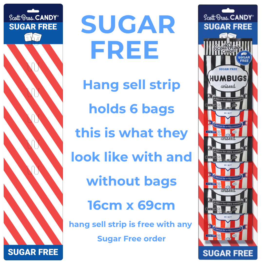 Sugar Free Hang Sell Strip 16 x 69 cm