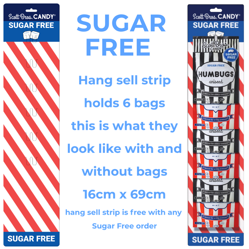 Sugar Free Hang Sell Strip 16 x 69 cm