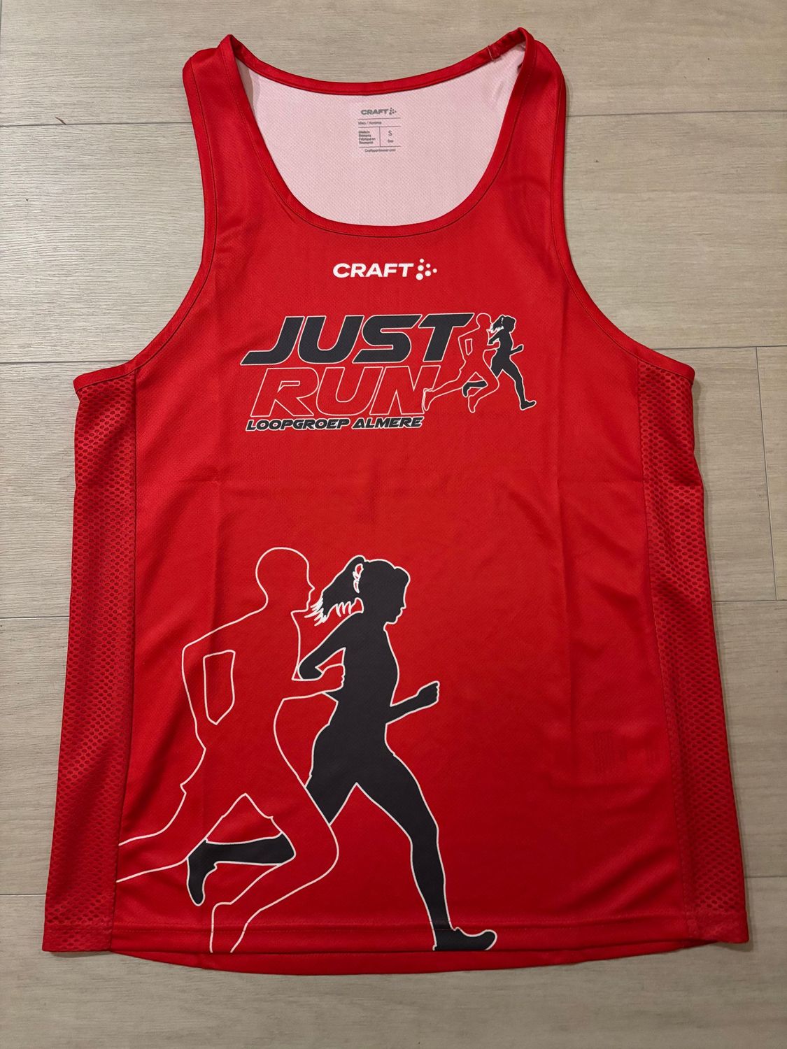 Just Run shirts: rood singlet