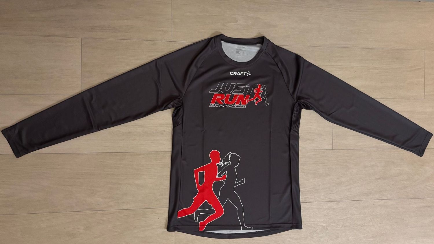 Just Run shirts: grijs shirt lange mouw