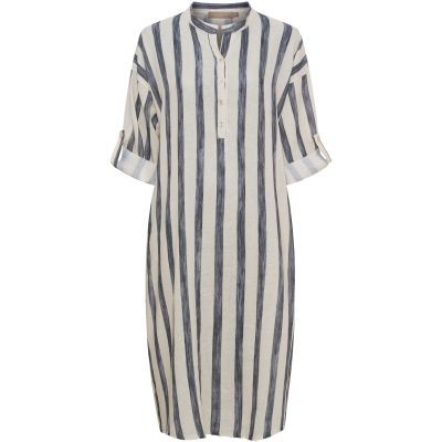 8235 Armina legeres Stripekleid ecru navy MARTA DU CHATEAU