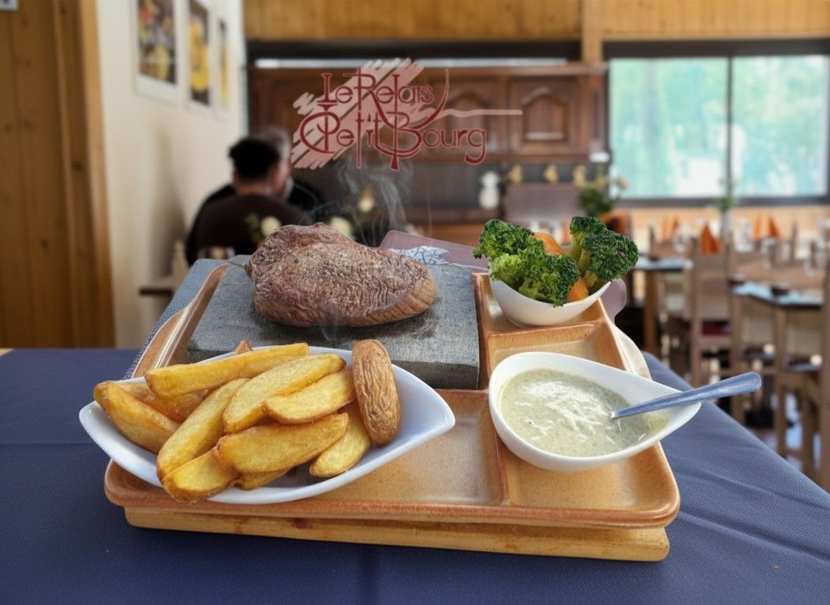 Menu Viande sur ardoise - Relais du Petit Bourg