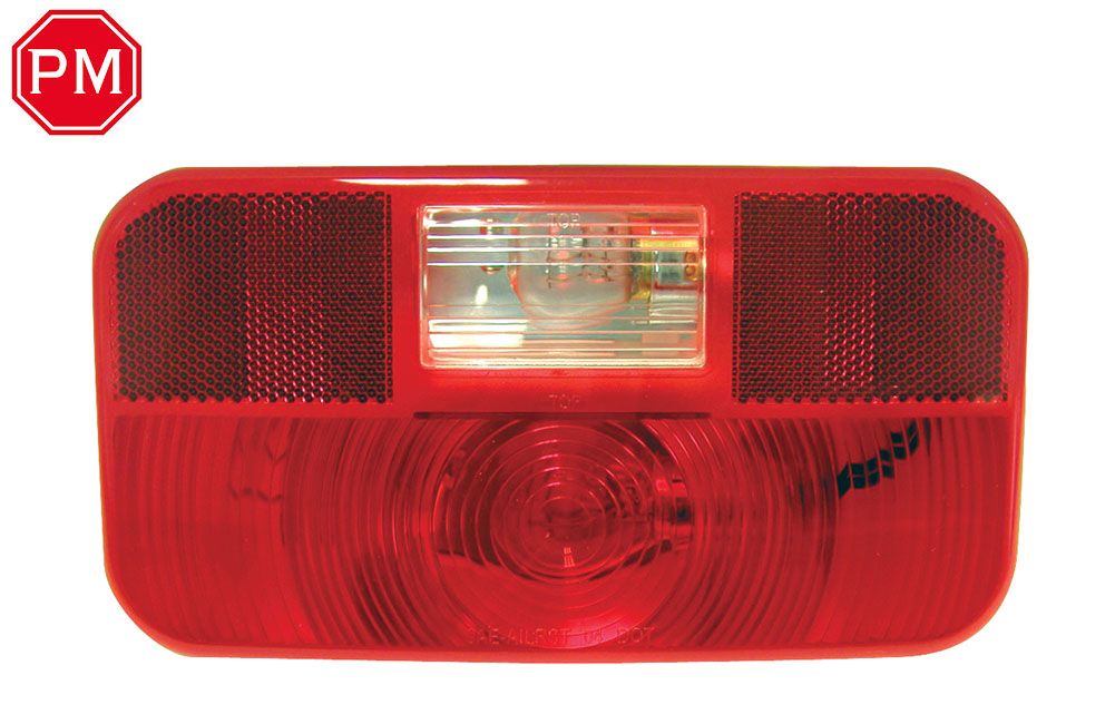 COMBINATION REAR LIGHT w/REFLEX; RED w/BACK-UP LIGHT, Back-Up: Stop &amp; Tail (V25922)