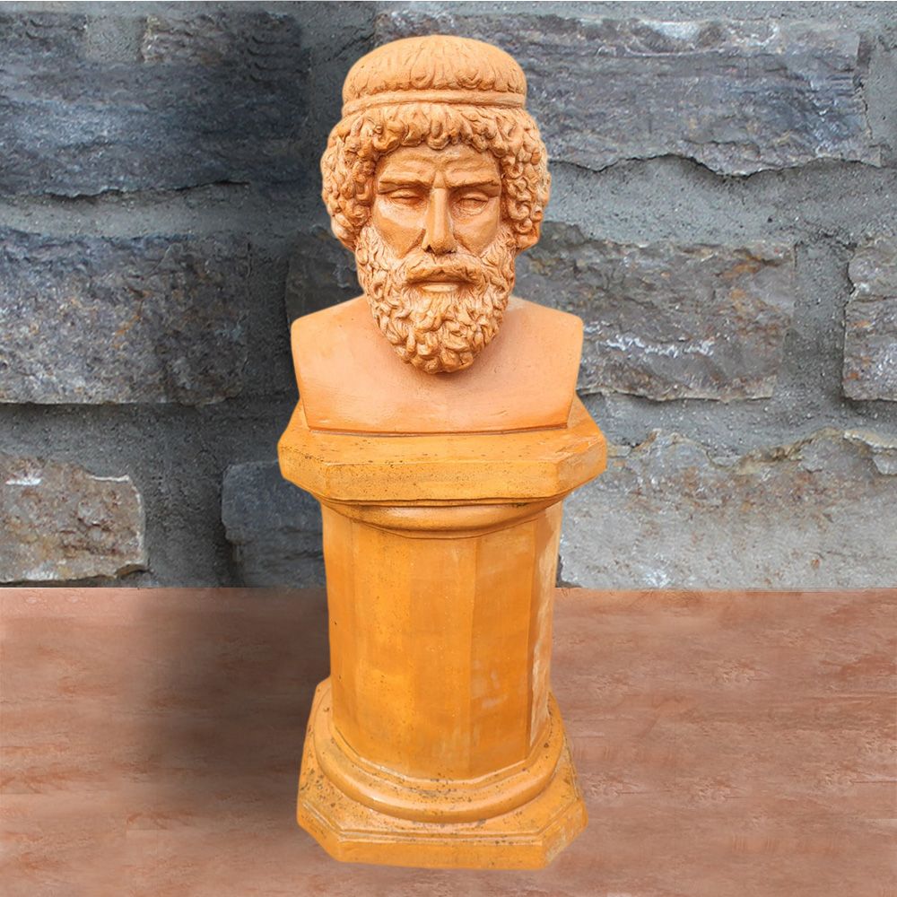 Säule/Sockel/Podest mit Büste, Höhe Podest 55 cm |  Boden 40 cm