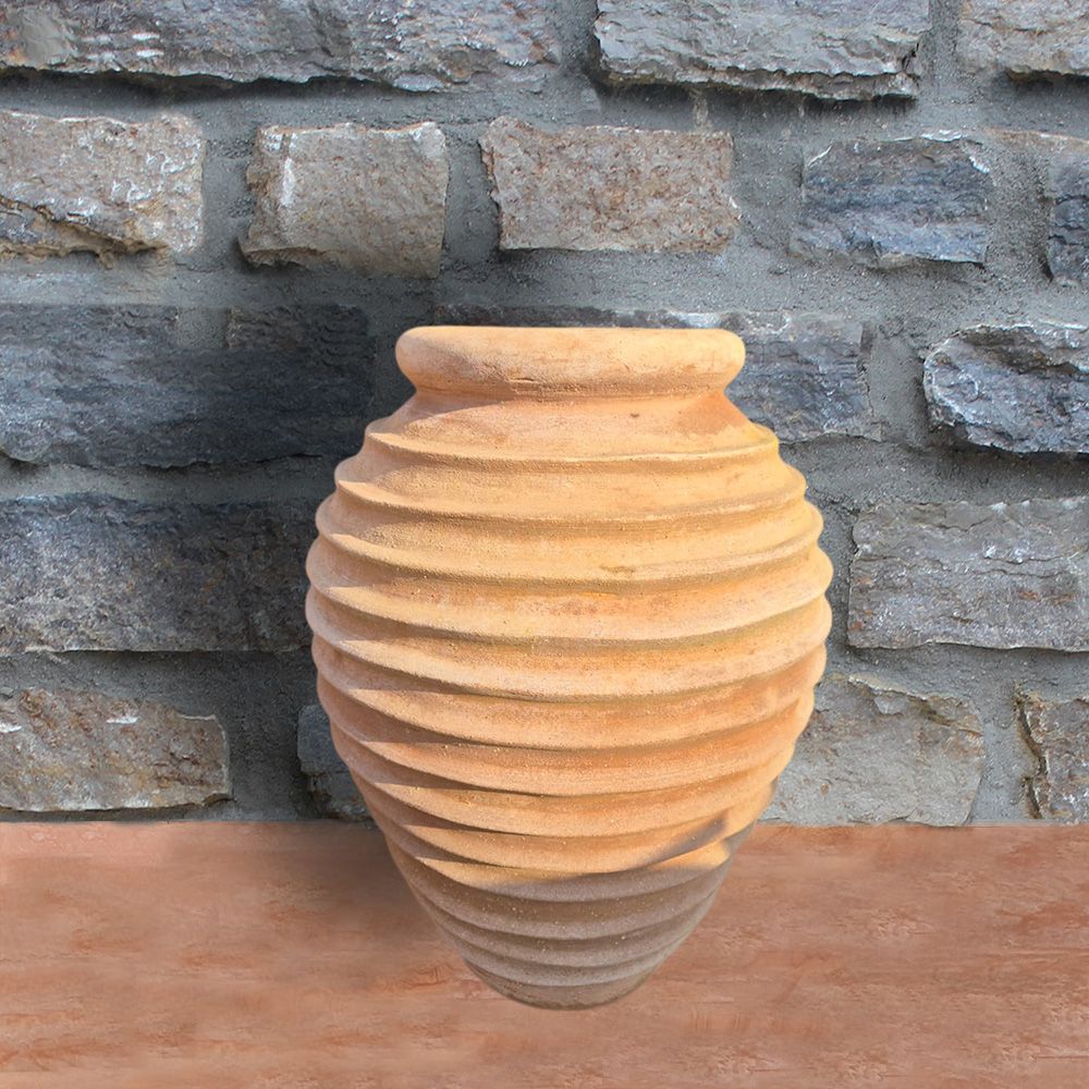 Amphore mit Rillendesign, Ø 50 cm | Höhe 63 cm