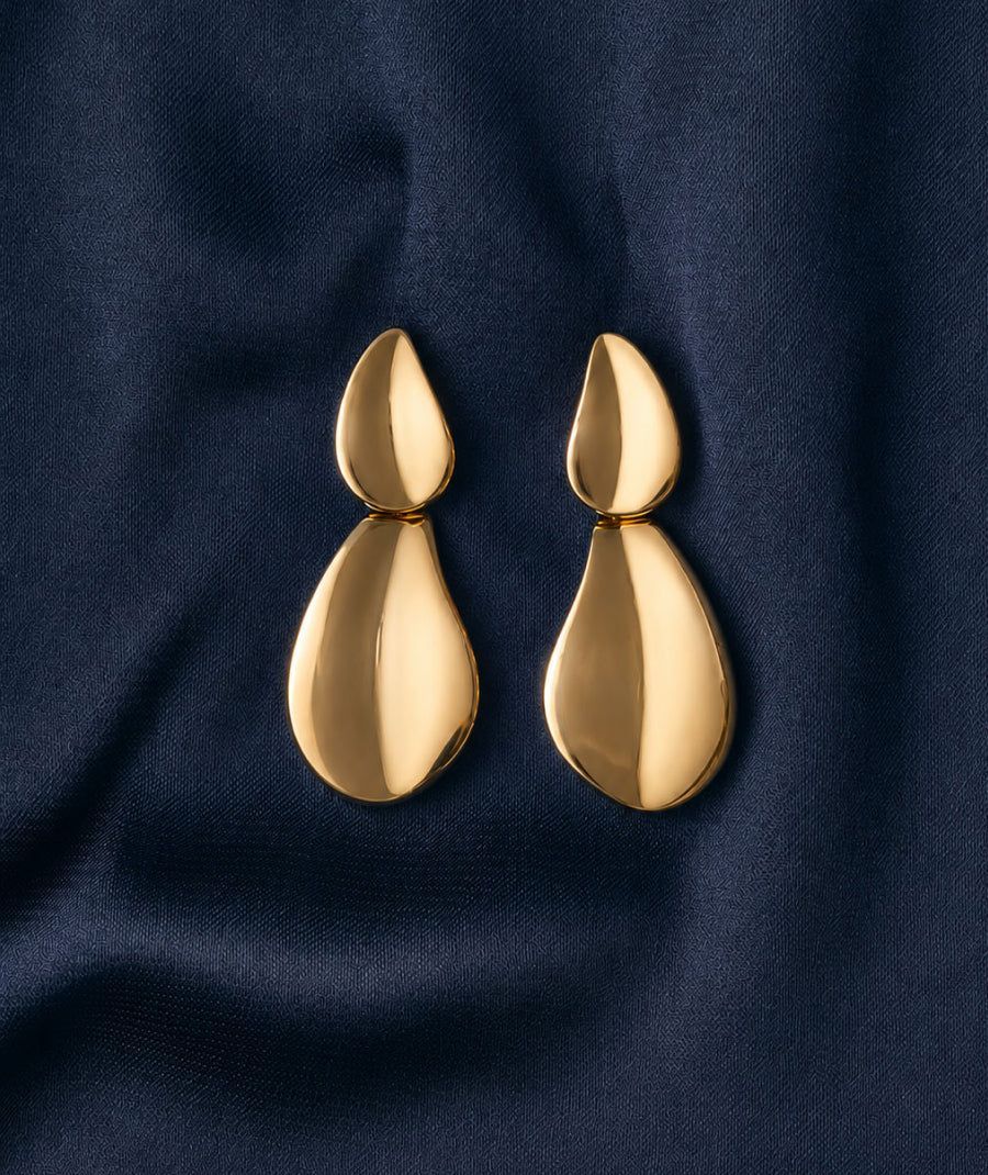 Pendientes semilargos Plisé Pendientes semilargos Plisé