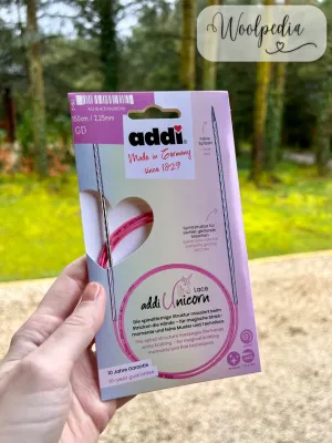 Addi Unicorn Lace circular knitting needles incl. fixed cable