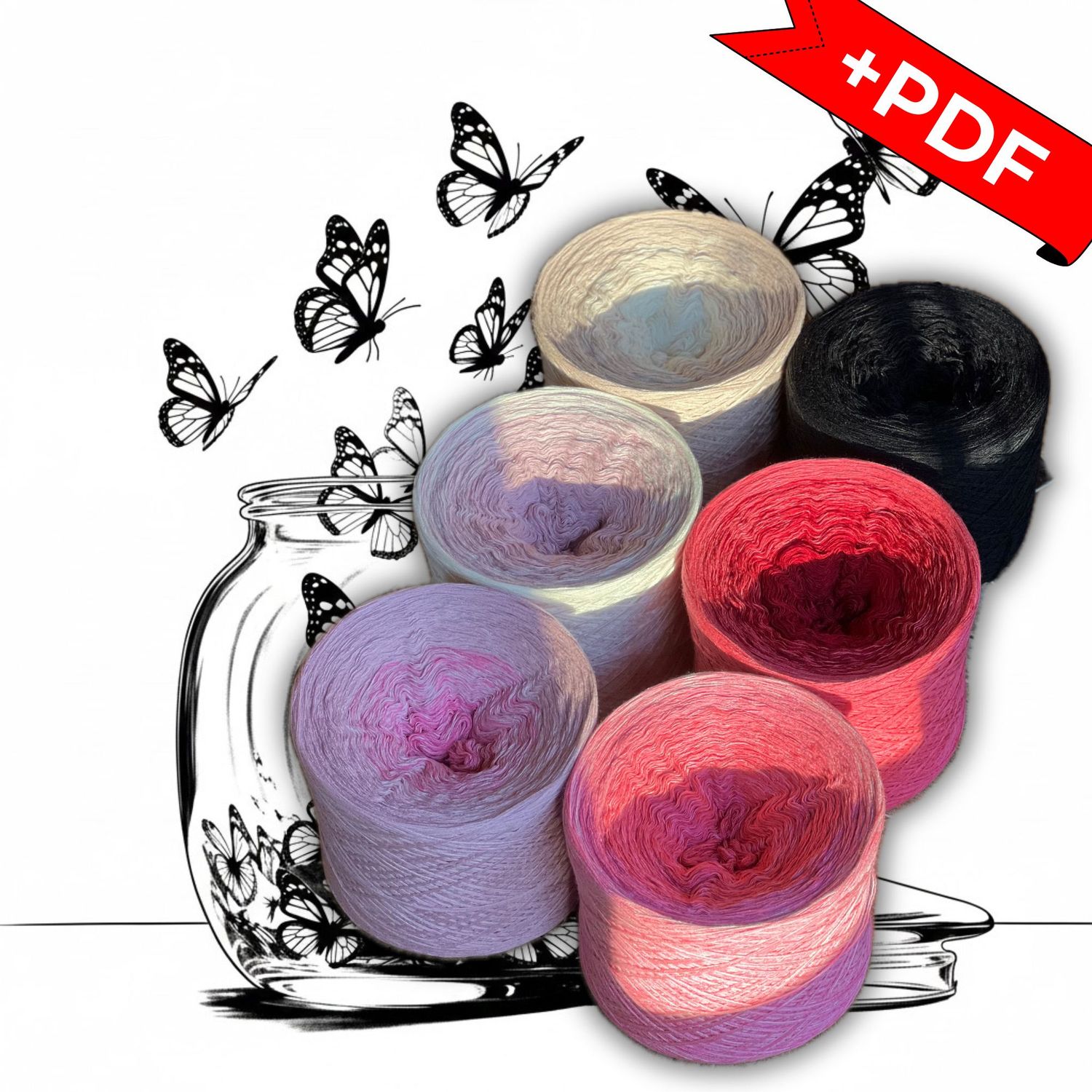 Woolpedia Colors Dreams & Spirits CAL "Berry Dreams" yarn series + PDF crochet pattern - 10700m (modal) Woolpedia Colors Dreams & Spirits CAL "Berry Dreams" yarn series + PDF crochet pattern - 10700m (modal)