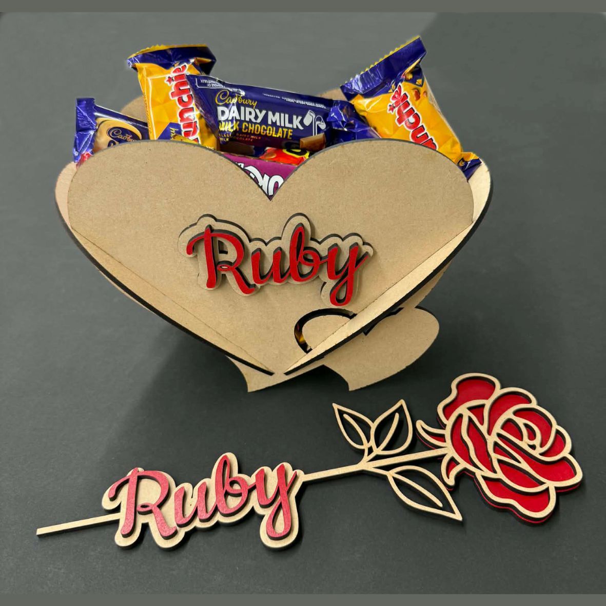 Personalised Rose & Gift Basket Personalised Rose & Gift Basket