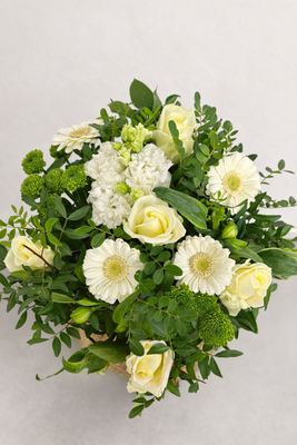 Wit rond boeket