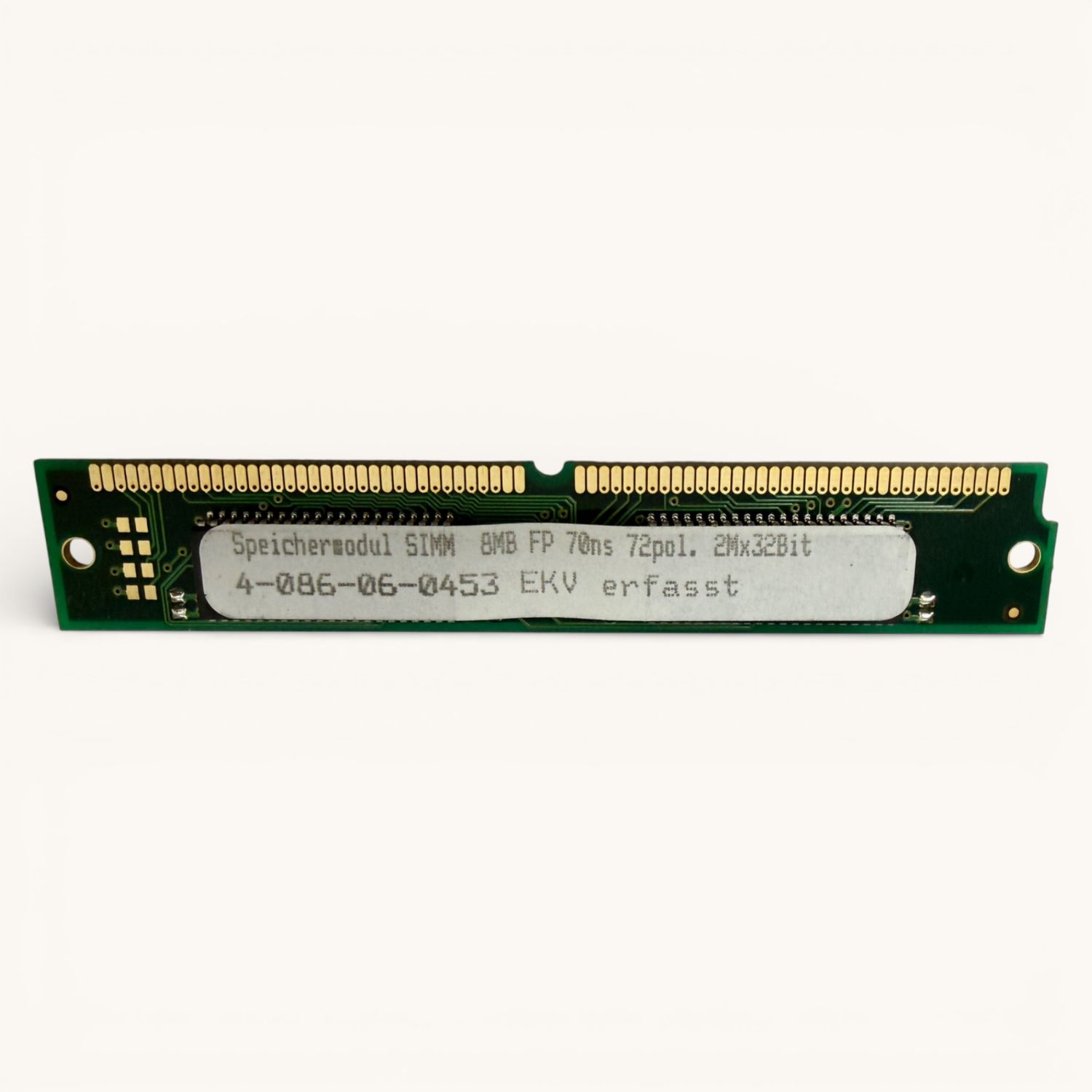 HOMAG Speichermodul SIMM 8MB FP 70ns 72pol 2Mx32 | Art.-Nr. 4086060453 (memory module, SIMM) HOMAG Speichermodul SIMM 8MB FP 70ns 72pol 2Mx32 | Art.-Nr. 4086060453 (memory module, SIMM)