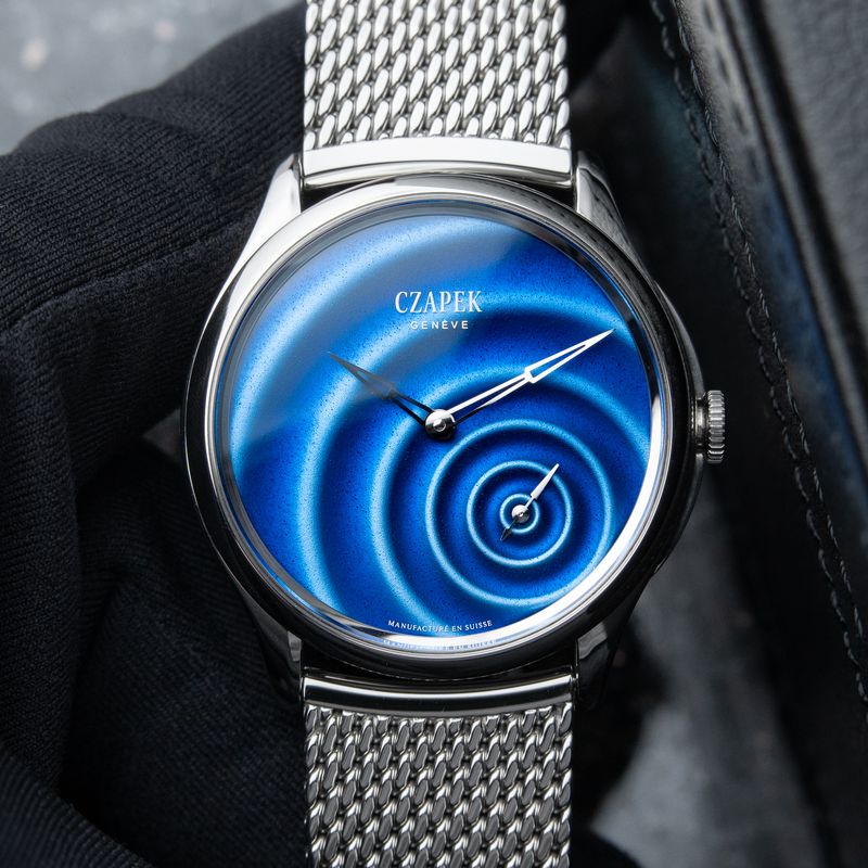 Czapek Promenade Goutte D'eau Limited Edition STRAPS 2025 Blue Enamel 38