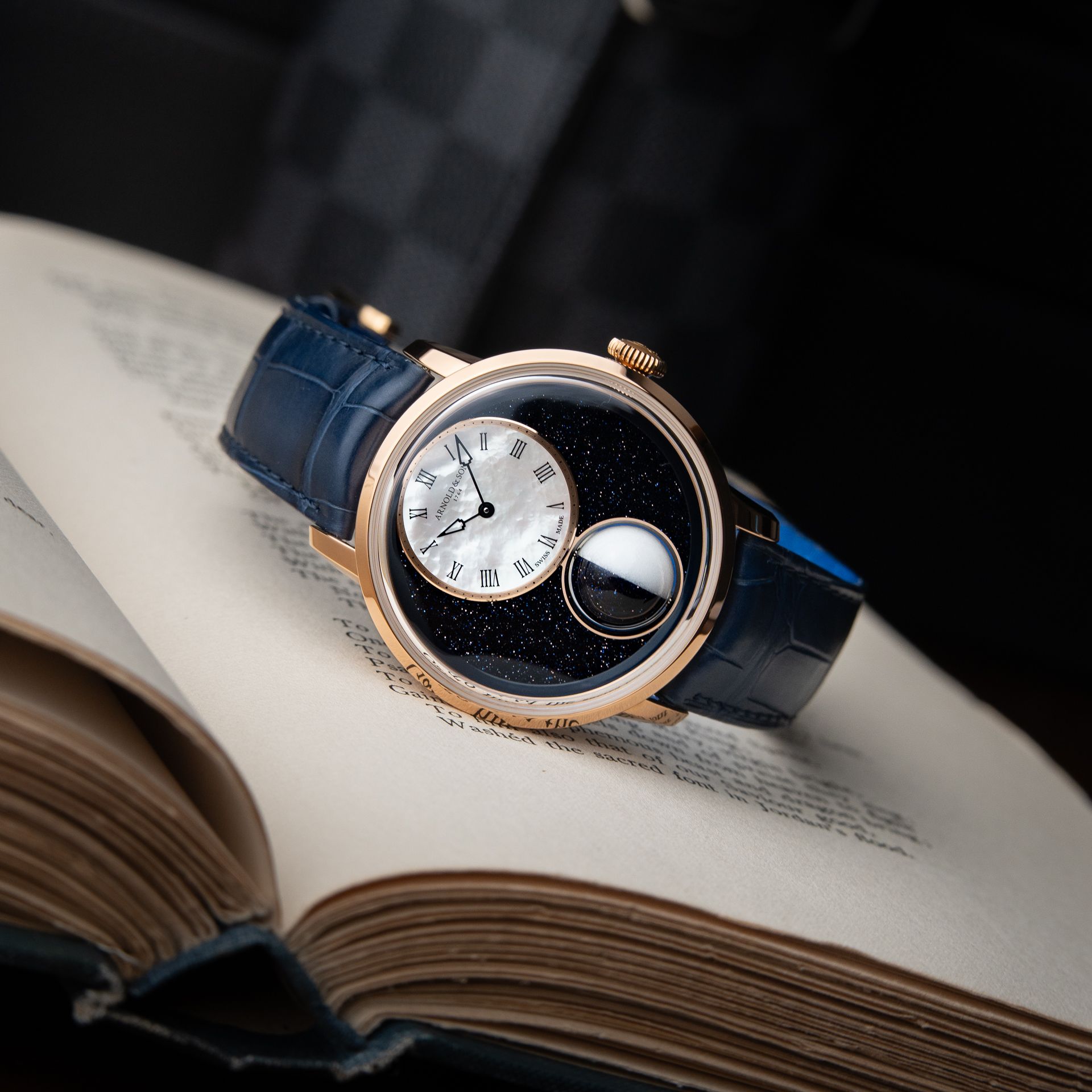 Arnold & Son Luna Magna Red Gold II Limited Edition Aventurine Moon Phase