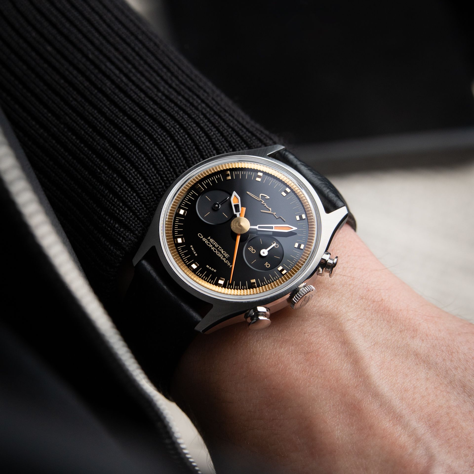 Singer Reimagined Heritage Chronograph 8/2025 Piano Black Dial 38.8 Manual