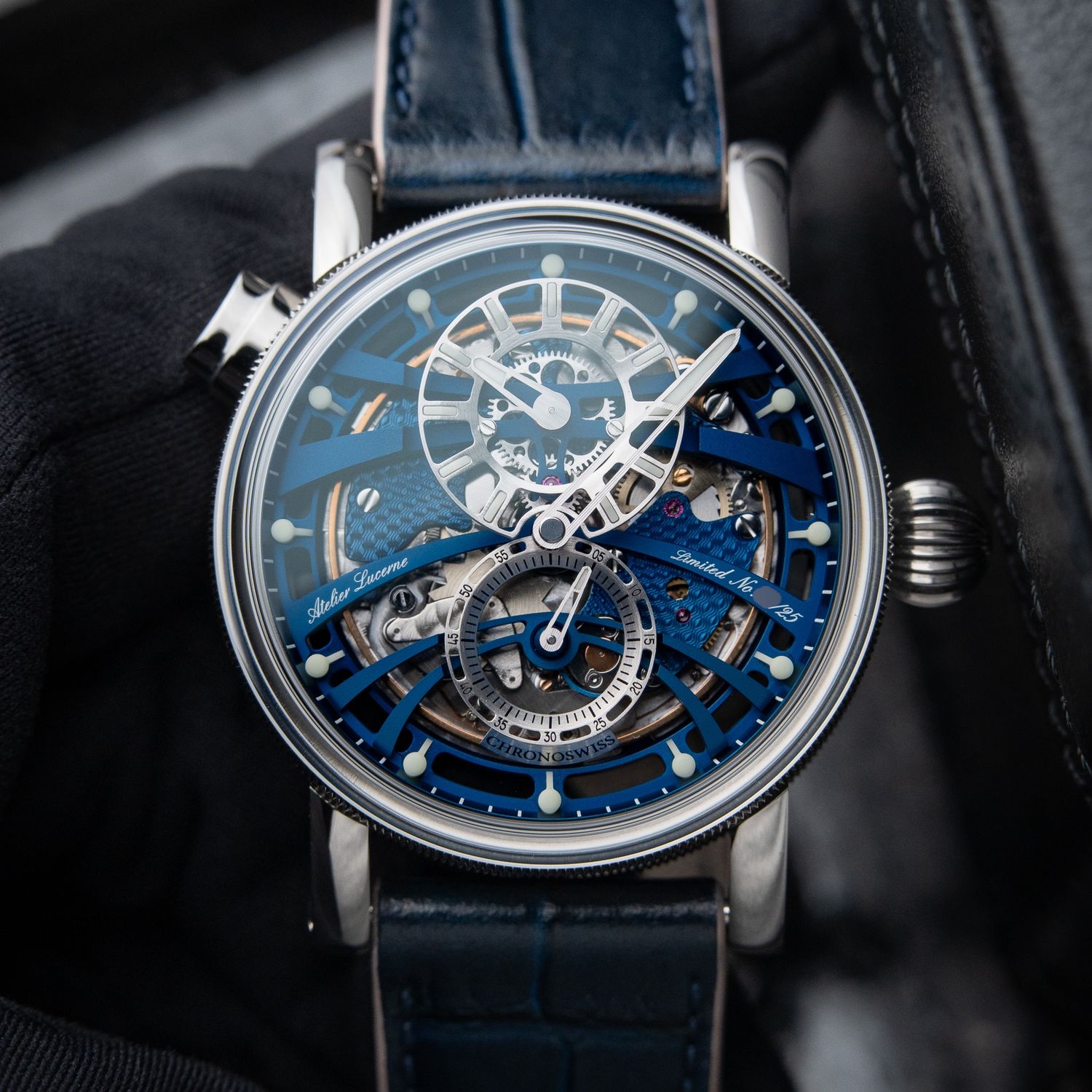 Chronoswiss Q-Repeater Blue Note Limited Edition Titanium Regulator Quarter 42