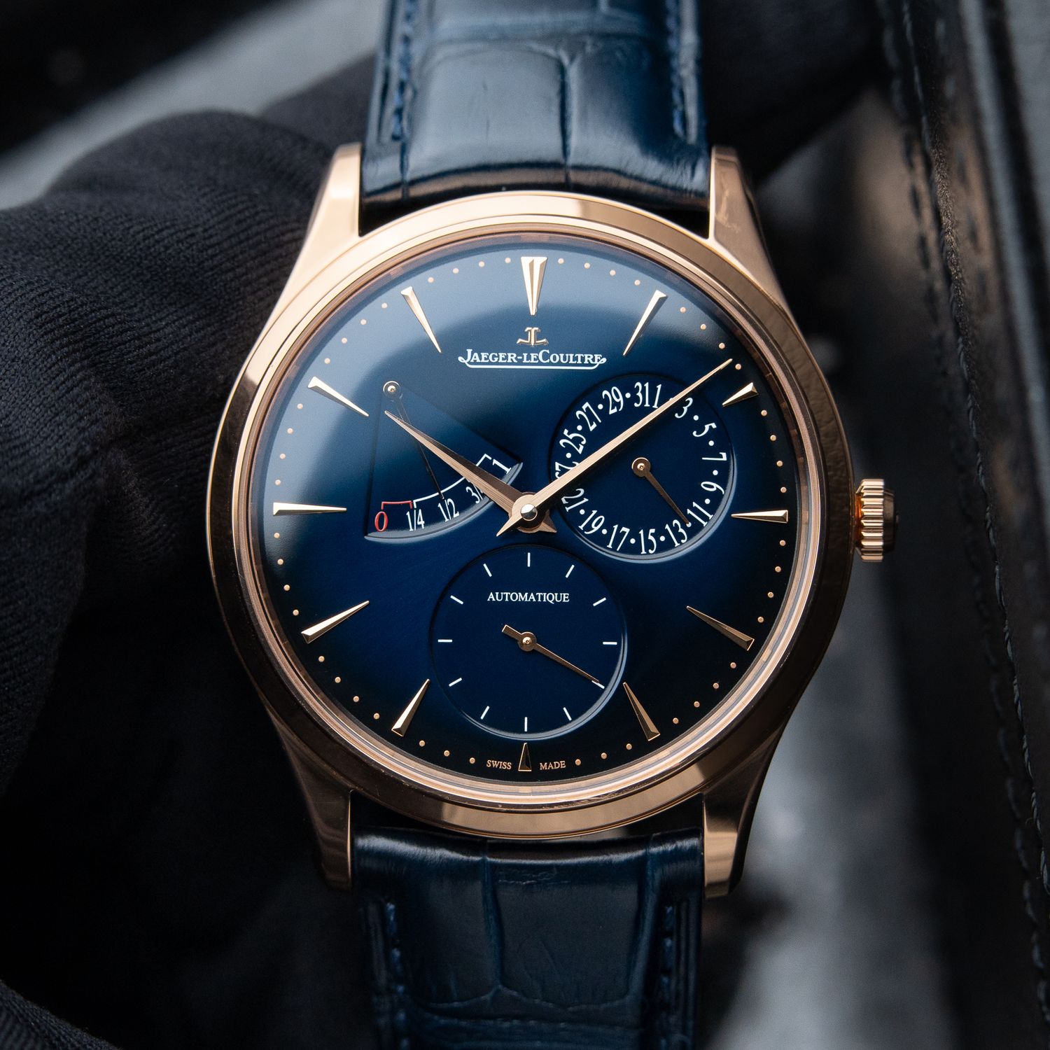Jaeger-LeCoultre Master Ultra Thin 2025 Power Reserve Blue Dial Rose Gold Jaeger-LeCoultre Master Ultra Thin 2025 Power Reserve Blue Dial Rose Gold