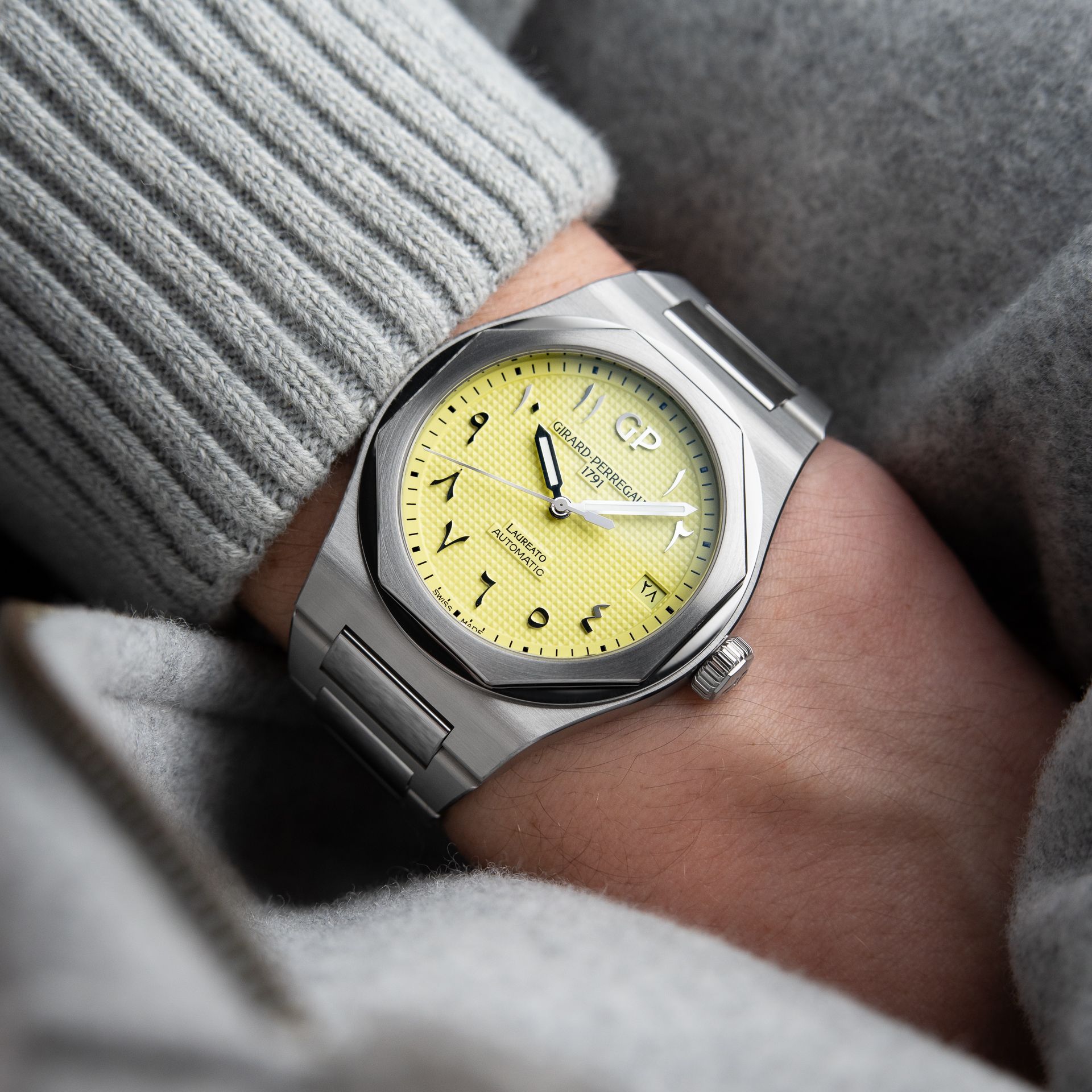 Girard Perregaux Laureato Limited Edition Yellow Middle Eastern Arabic 42