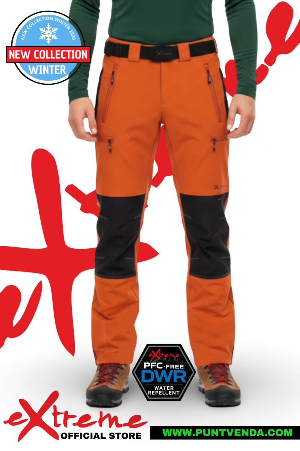 Pantalón Trekking Extreme - Madeira Naranja - waterproof - Invierno - Afelpado Pantalón Trekking Extreme - Madeira Naranja - waterproof - Invierno - Afelpado