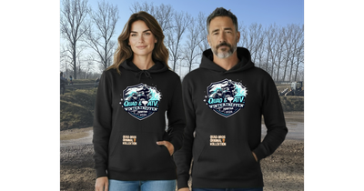 Quad-Bros Hoodie "Hartha 2026" schwarz mit Print auf der Brust  Passform unisex