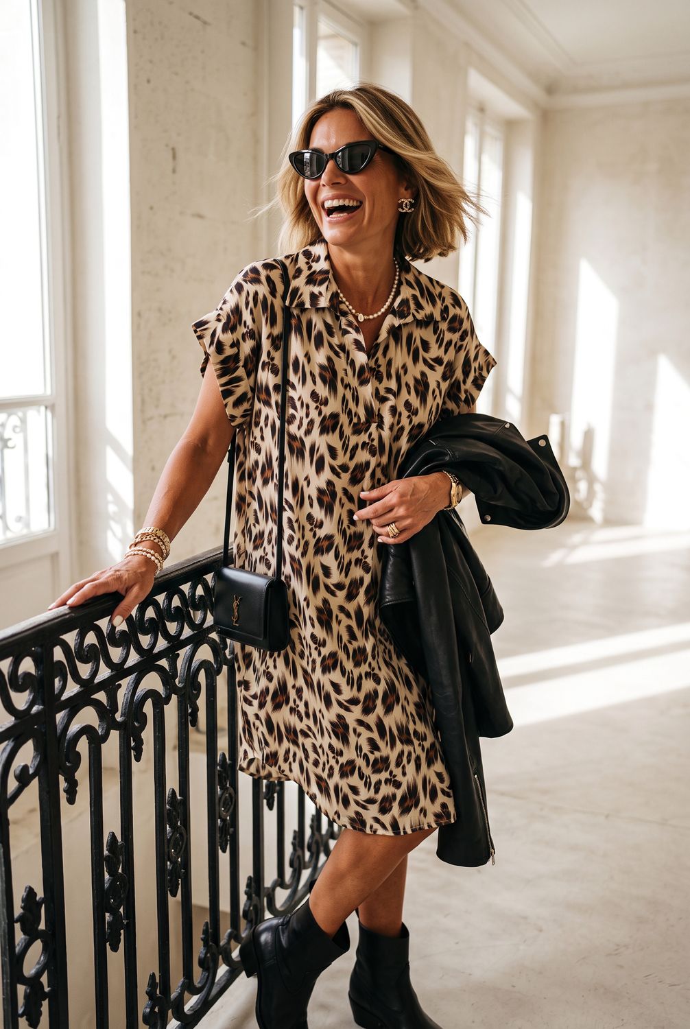 APRIL VINTAGE ROBE LEOPARD KIMI