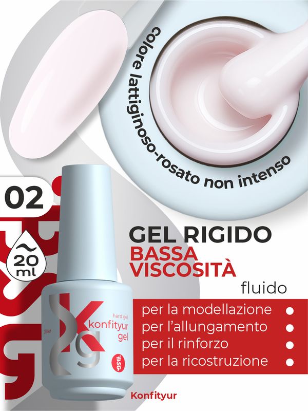 BSG Hard gel #02 - Soft milky (20 ml)